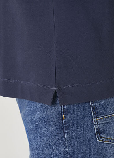 Beymen Club Navy Blue Stripe Detailed Polo T-Shirt - 7