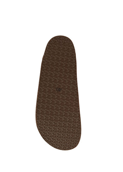 Beymen Club Brown Stud Women's Suede Sabo Slippers - 5