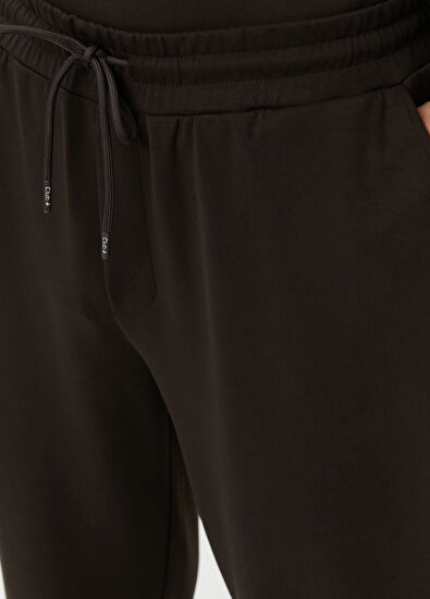 Beymen Club Koyu Kahverengi Beli Kordonlu Jogger Eşofman Altı - 4