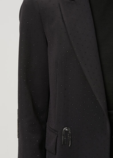Beymen Club Siyah Taşlı Abiye Blazer Ceket - 5