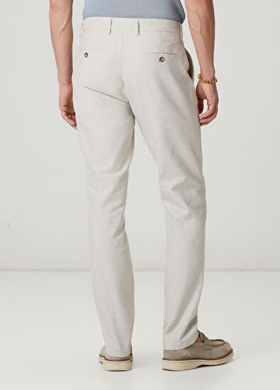 Beymen Club Bej Keten Karışımlı Klasik Pantolon - 3