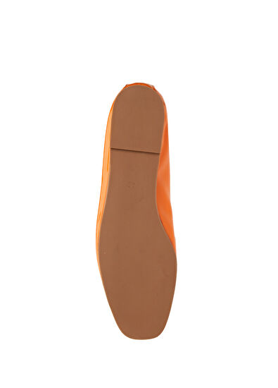 Beymen Club Turuncu Kadın Deri Babet - 5