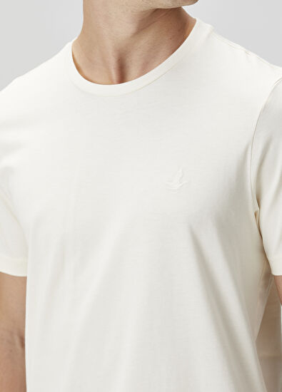 Beymen Club Ecru Basic T-Shirt - 5