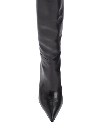 Beymen Club Black Heeled Leather Boots - 4