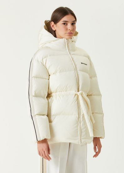 Palm Angels Krem Kapüşonlu Puff Mont - 3