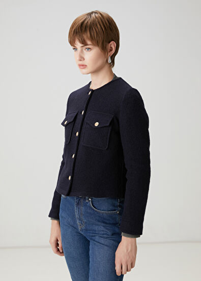 Beymen Club Navy Blue Wool Jacket - 5