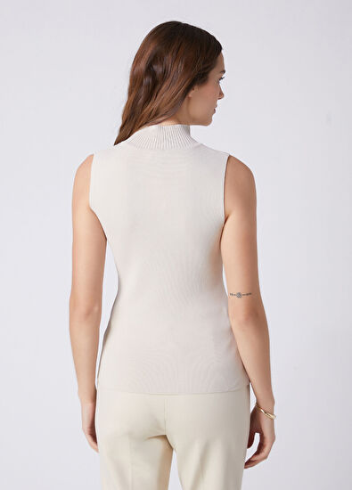 Beymen Club Beige Hotfix Sleeveless Sweater - 5