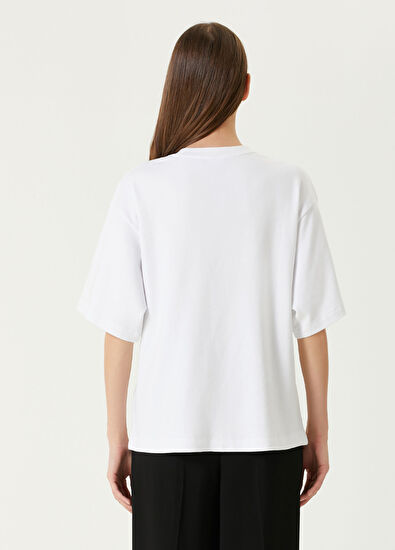 Dolce&Gabbana Beyaz Logo Baskılı T-shirt - 5