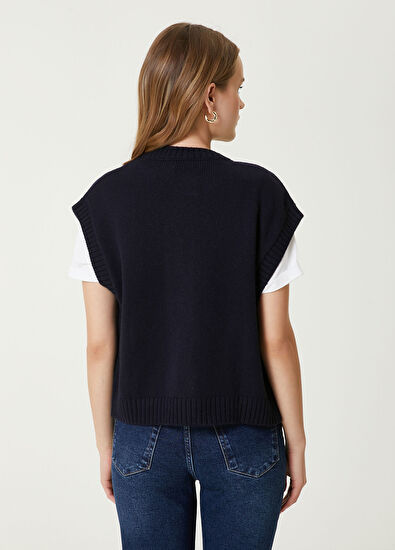 Beymen Club Lacivert Yün Triko Yelek - 6