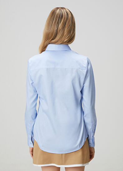 Beymen Club Slim Fit Non-Iron Blue Shirt - 7