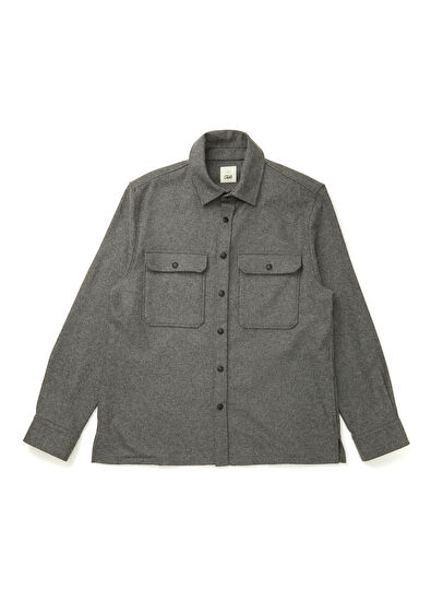 Beymen Club Antrasit İnce Kaşe Yün Dış Gömlek - 7