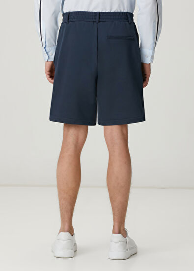 Beymen Club Navy Blue Interlock Shorts - 3