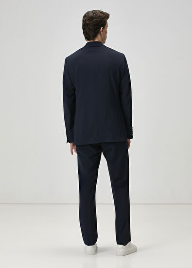 Beymen Club Drop 6 Lacivert Gofreli Takım Elbise - 7