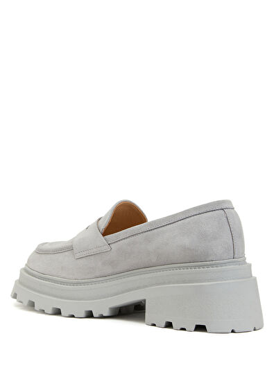 Gri Kadın Deri Loafer Beymen Club Gri Kadın Deri Loafer - 3