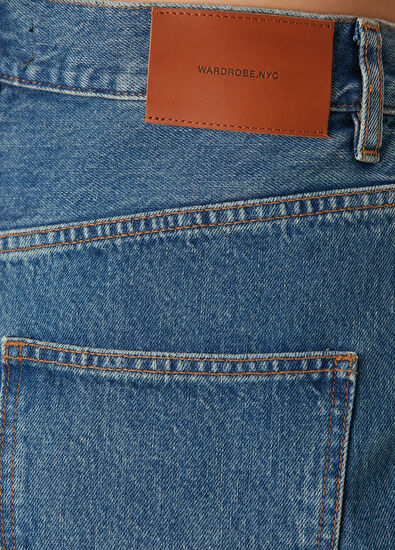 Wardrobe Nyc Blue Wide Leg Jeans - 5