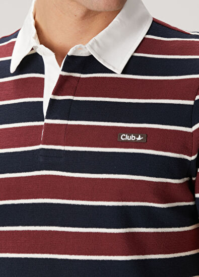 Beymen Club Slim Fit Bordo Lacivert Polo Yaka T-shirt - 6