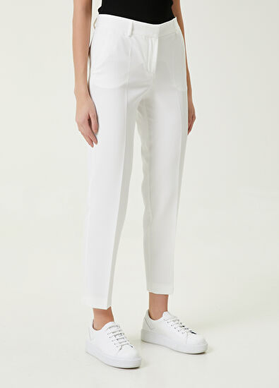 Beymen Club Beyaz Krep Pantolon - 3