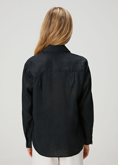 Beymen Club Siyah Keten Gömlek - 6