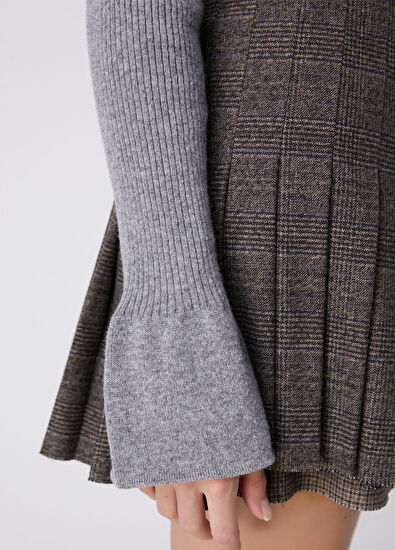 Beymen Club Grey Mélange Wool Polo Cardigan - 7