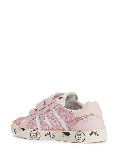 Andy Pembe Kız Çocuk Deri Sneaker - Görsel 4