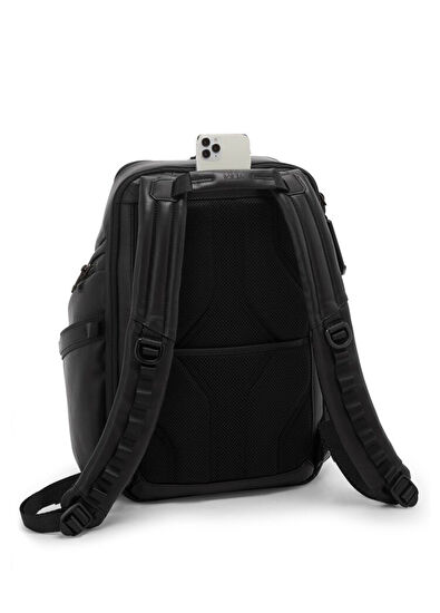 Alpha Bravo Siyah Erkek Deri Sırt Çantası - Görsel 5