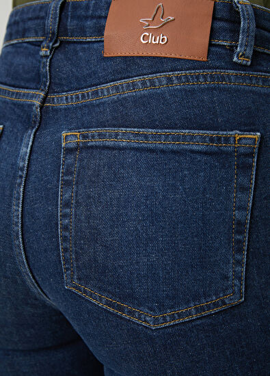 Beymen Club Slim Straight Mavi Yırtmaçlı Jean Pantolon - 5