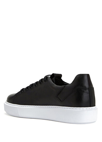 Beymen Club Black White Men's Leather Sneakers - 3