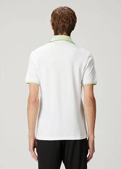 Casablanca Beyaz Polo Yaka T-shirt - 4