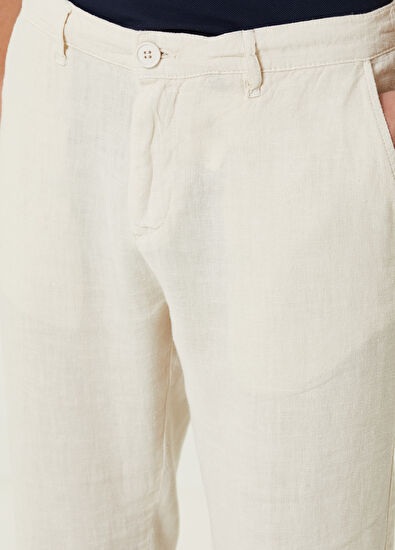 Beymen Club Beige Linen Trousers - 4