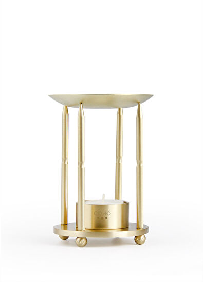 Coho Objet Lux Pirinç Aromaterapi Buhurdanlık Mumluk & Mum Söndürücü Set - 6