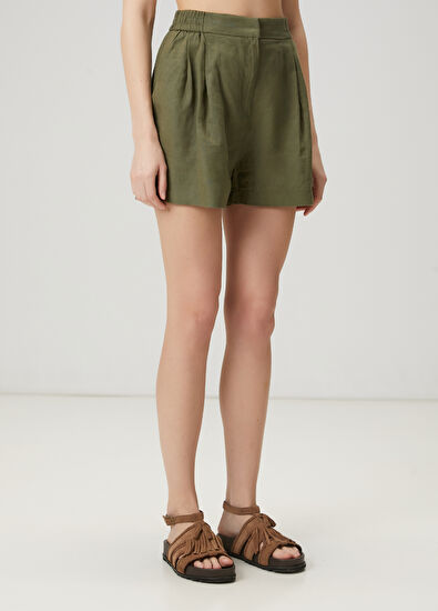 Beymen Club Haki Keten Şort - 5