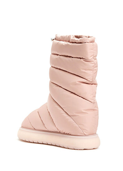 Moncler Pembe Logolu Kadın Puff Kar Botu - 3
