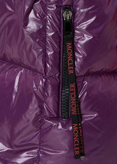 Moncler Luzule Mor Kapüşonlu Puff Yelek - 6