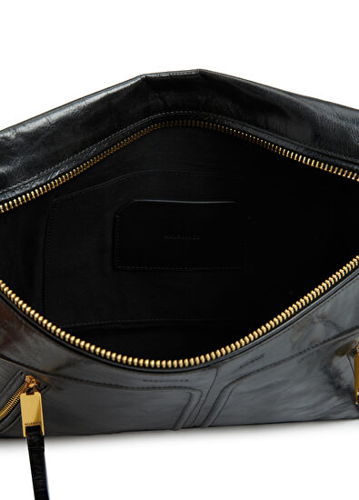 Siyah Kadın Deri El Portföyü - Görsel 6