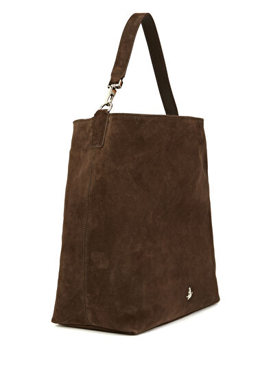 Beymen Club Brown Women's Suede Hobo Shoulder Bag - 3