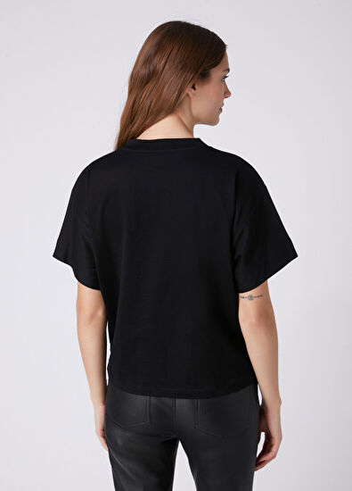 Beymen Club Black Eyelet Detailed T-Shirt - 5
