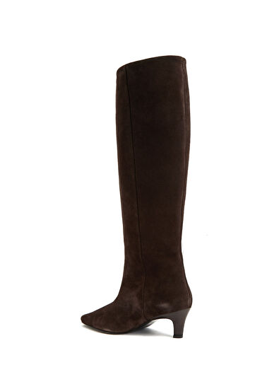 New Essential Kahverengi Kadın Deri Çizme - Görsel 4