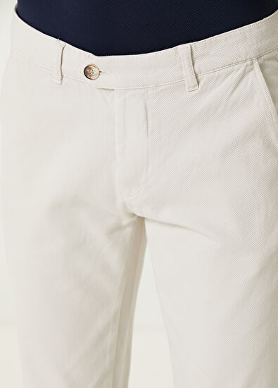 Beymen Club Slim Fit Cream Pants - 4