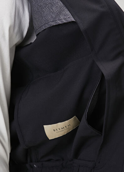 Lacivert Yün Mont - Görsel 8