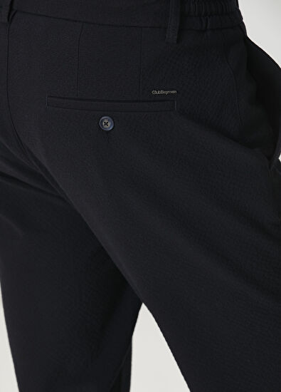 Beymen Club Navy Blue Waist Corded Crinckle Sports Trousers - 5