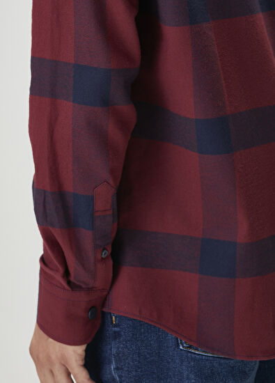 Beymen Club Comfort Fit Kırmızı Büyük Ekose Desenli Gömlek - 7