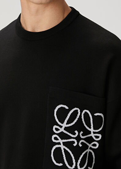 Loewe Siyah Logo Jakarlı Kazak - 5