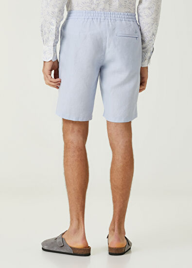 Beymen Club Blue Linen Shorts - 3