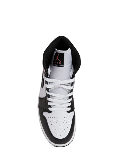 Air Jordan 1 Mid Çok Renkli Erkek Deri Sneaker - Görsel 5