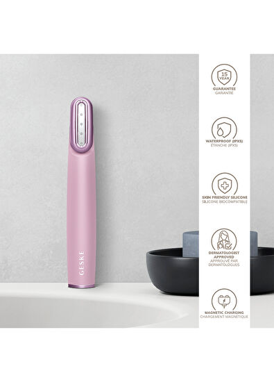 Geske Rotatable Head Skin Firming Wand Pink Titreşimli Döner Başlıklı Led Terapili Cilt Sıkılaştırıcı Yüz Bakım Cihazı - 6