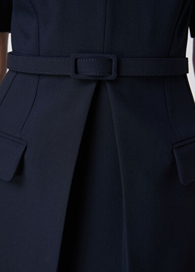 Beymen Club Lacivert Pile Detaylı Mini Elbise - 7