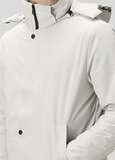 Beymen Club Beige Hooded Long Coat - 5