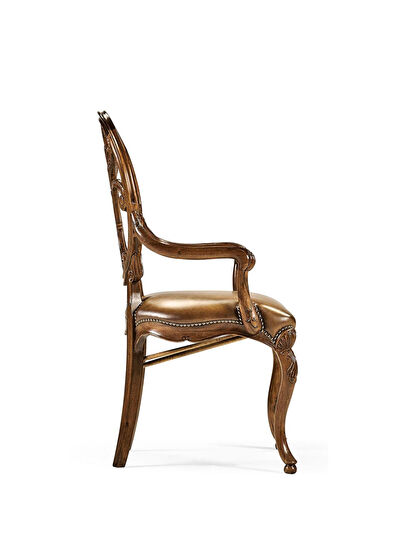 Jonathan Charles Windsor Antique Chestnut Brown Wooden Dining Room Chair - 4