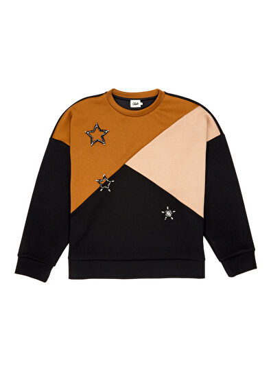 Beymen Club Colorblock Yıldız İşlemeli Sweatshirt - 7