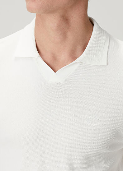 Beymen Club White Textured Short Sleeve Sweater - 6